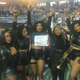Beyoncé’s Super Bowl halftime dancers hold up a “Justice 4 Mario Woods” sign and make a black power salute.
Twitter